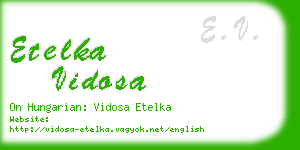 etelka vidosa business card